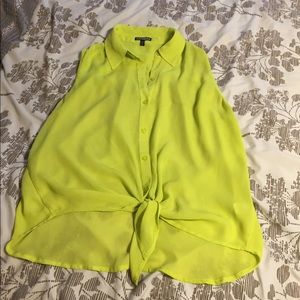 Neon green top from Express